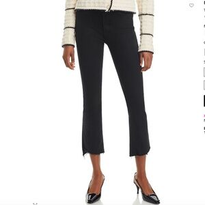 MOTHER The Insider High Rise Crop Step Fray Bootcut Jeans